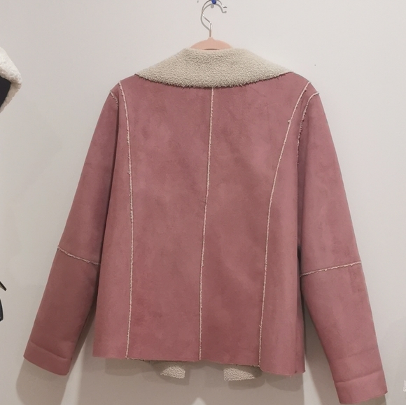 🌸 Dusty Rose Sherpa lined Jacket 🌸 - Picture 6 of 6